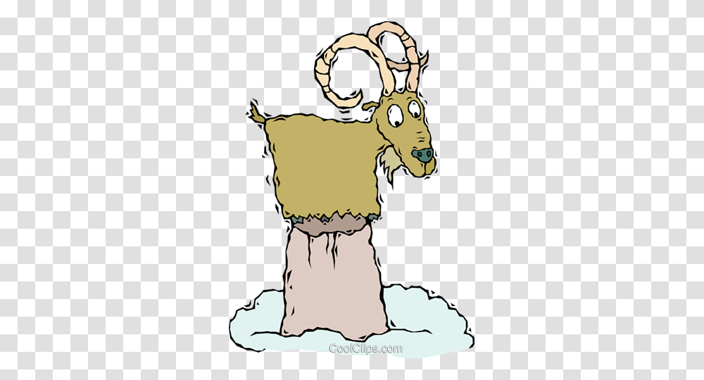 Mountain Goat Royalty Free Vector Clip Art Illustration, Mammal, Animal, Wildlife, Deer Transparent Png