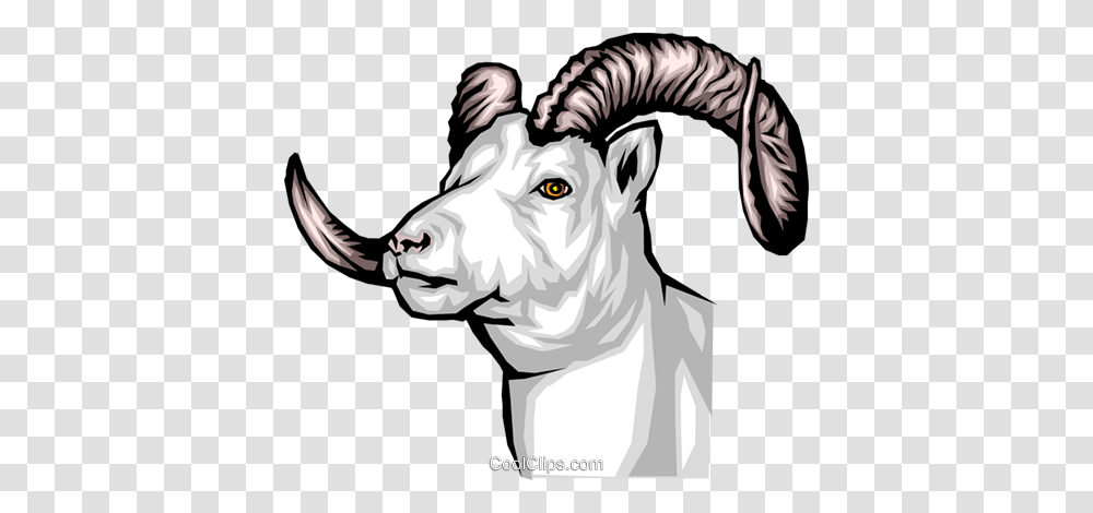 Mountain Goat Royalty Free Vector Clip Art Illustration, Mammal, Animal, Zebra, Wildlife Transparent Png