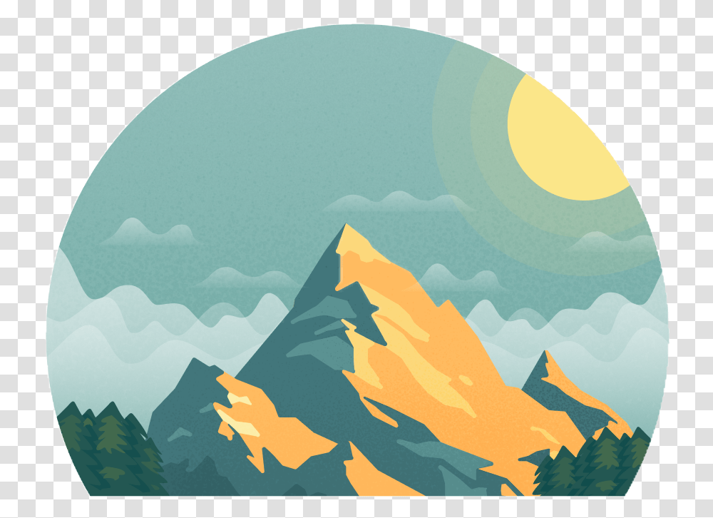 Mountain Illustration, Nature, Outdoors, Land, Graphics Transparent Png