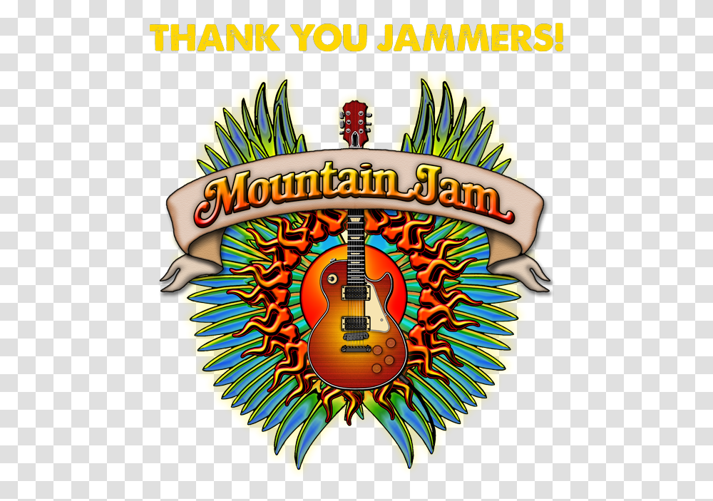Mountain Jam Logo, Leisure Activities, Guitar, Musical Instrument, Label Transparent Png