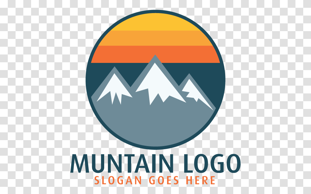 Mountain Logo Design Circle Mountain Logo, Road Sign, Recycling Symbol, Trademark Transparent Png