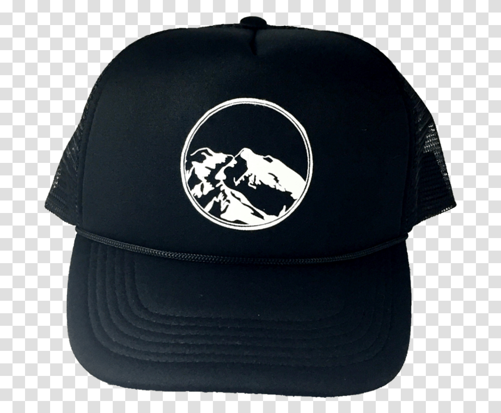 Mountain Logo Trucker Hat Black - Denali Strap Co Baseball Cap, Clothing, Apparel Transparent Png