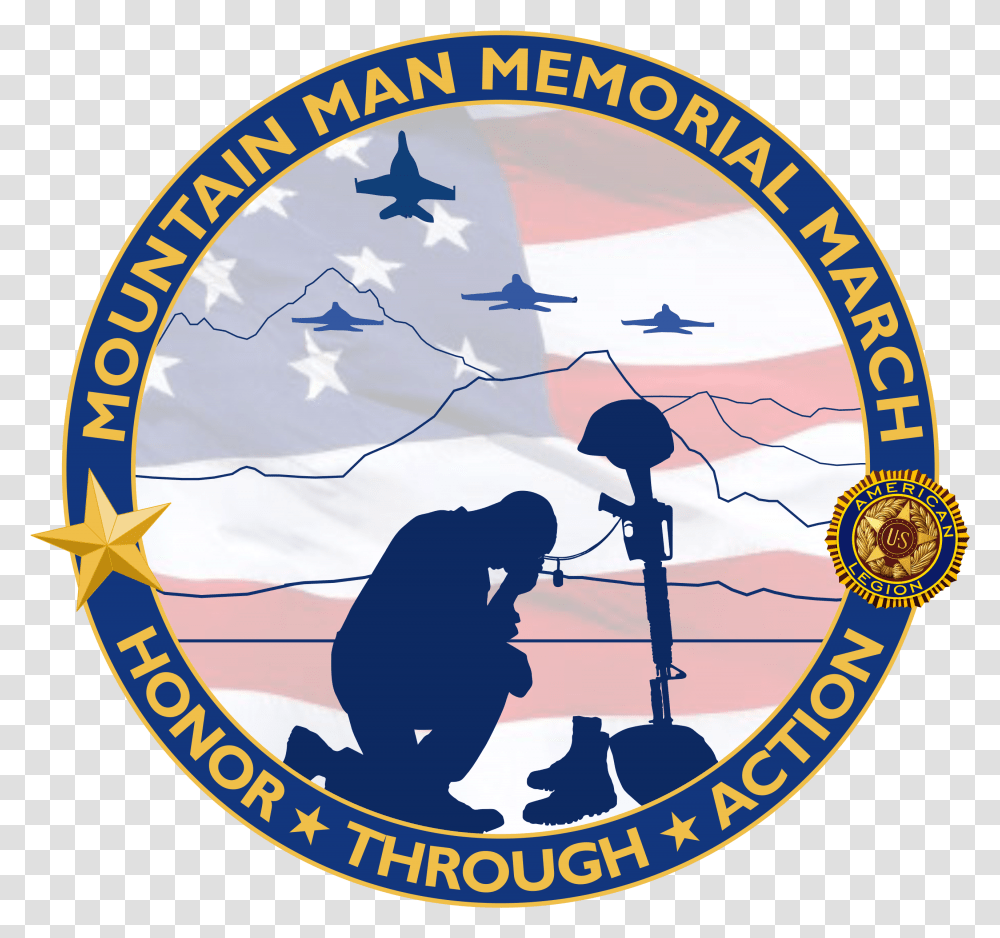 Mountain Man Memorial March Medal, Logo, Trademark, Airplane Transparent Png
