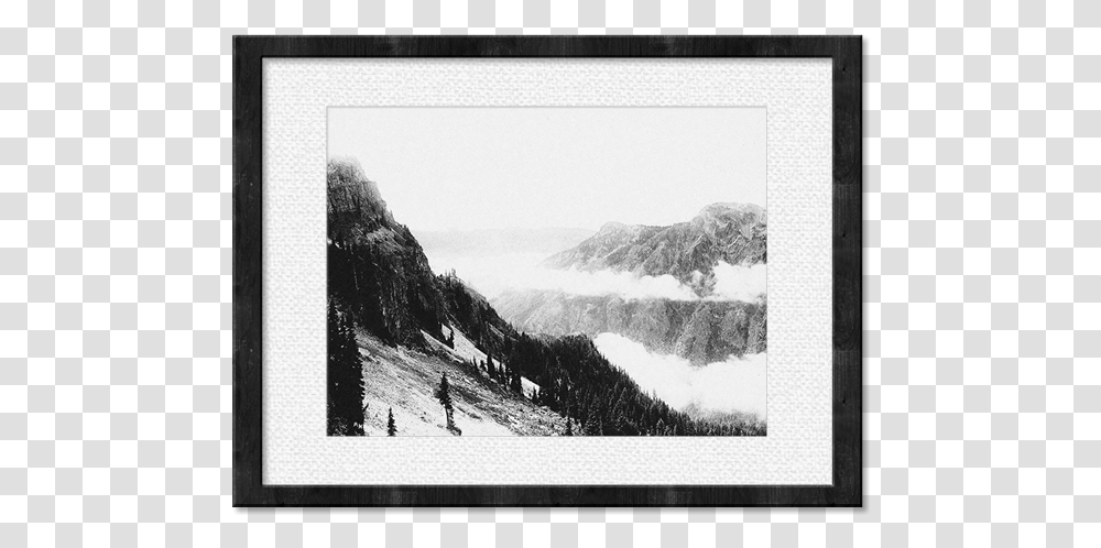 Mountain Mist Framed Print, Outdoors, Nature, Person, Drawing Transparent Png