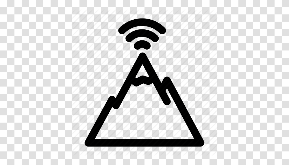 Mountain Mountain Top Peak Remote Wifi Icon, Triangle, Piano, Leisure Activities, Musical Instrument Transparent Png
