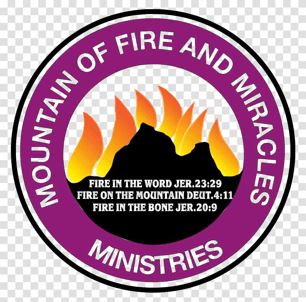 Mountain Of Fire Logo, Label, Sticker Transparent Png