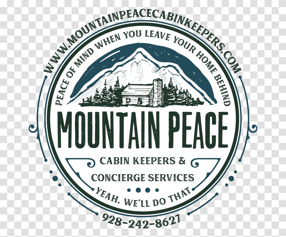 Mountain Peace Cabin Keepers Poster, Label, Text, Logo, Symbol Transparent Png