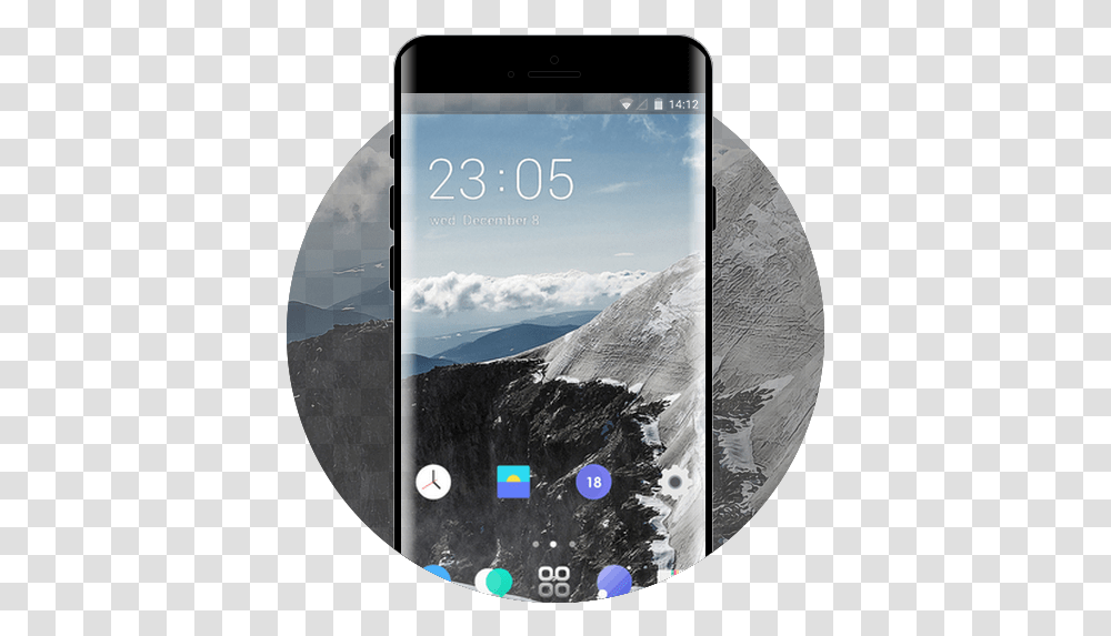 Mountain Peak Free Android Theme - U Launcher 3d Camera Phone, Mobile Phone, Electronics, Cell Phone, Nature Transparent Png