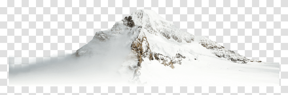 Mountain Peak Snow, Mountain Range, Outdoors, Nature, Ice Transparent Png