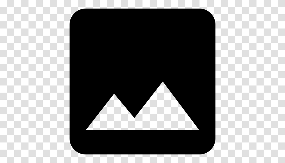 Mountain Range On Black Background, Logo, Trademark, Triangle Transparent Png