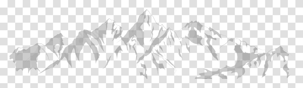 Mountain Range Silhouette, Stencil, Hand Transparent Png