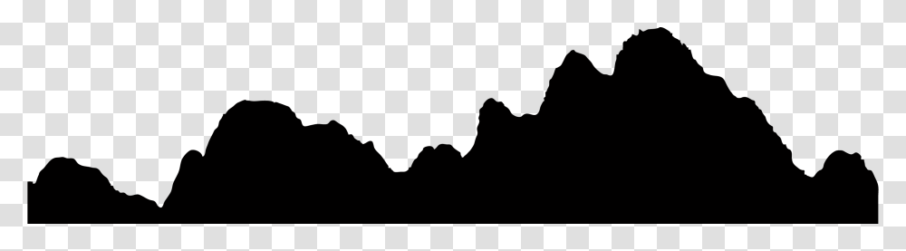 Mountain Silhouette Black And White At Getdrawings, Gray, Outdoors, World Of Warcraft, Nature Transparent Png