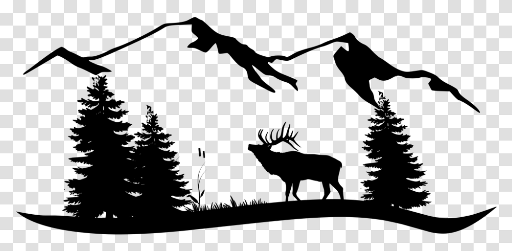 Mountain Silhouette Free, Gray, World Of Warcraft Transparent Png