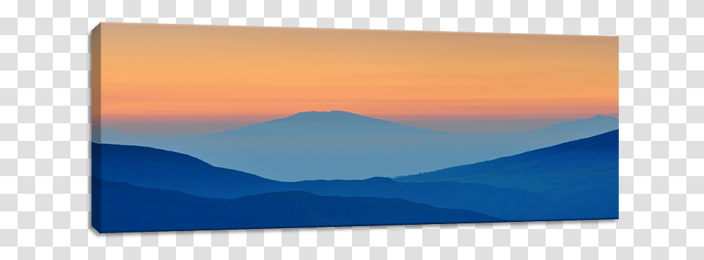 Mountain Silhouette Panoramic Canvas Print Summit, Mountain Range, Outdoors, Nature, Peak Transparent Png