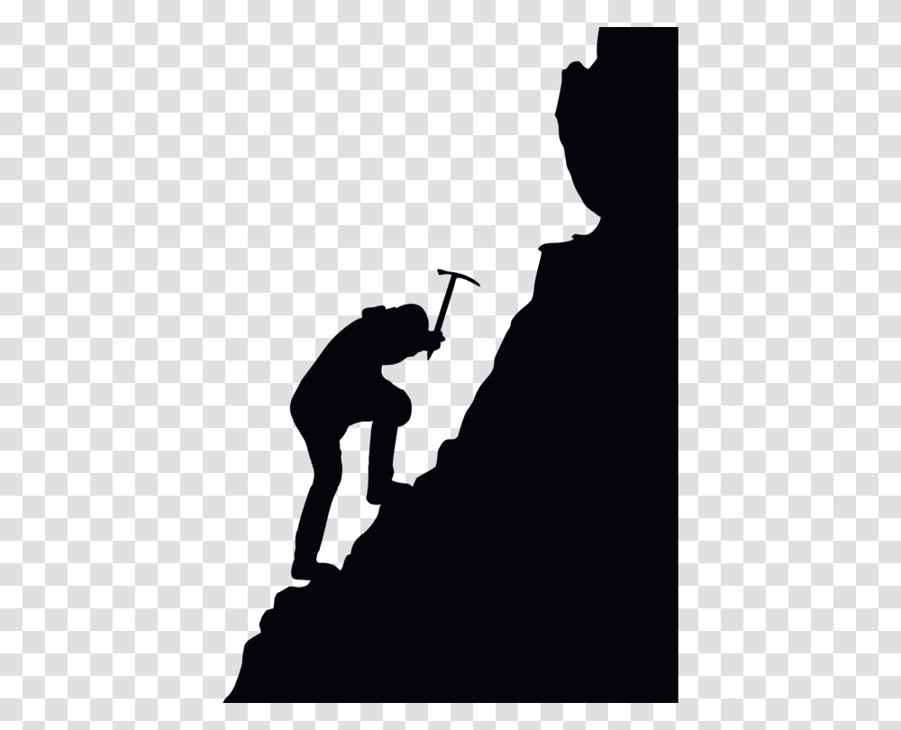 Mountaineering Free Climbing Silhouette, Person, People, Leisure Activities, Sport Transparent Png