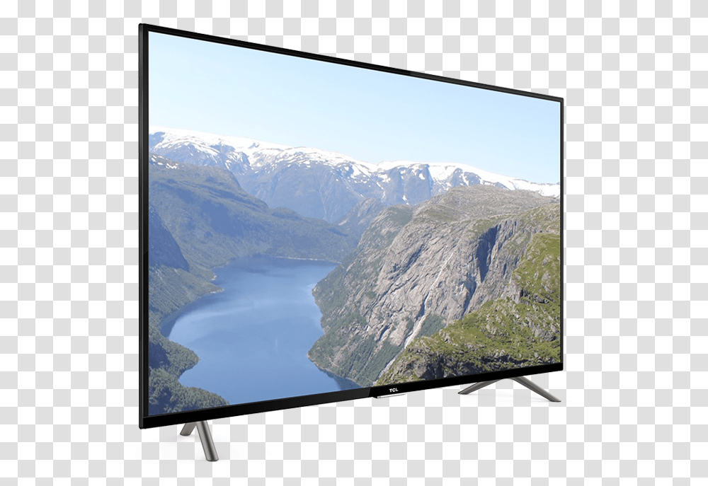 Mountainous Landscapemountain Rangetelevisionlcd Trolltunga, Monitor, Screen, Electronics, Display Transparent Png