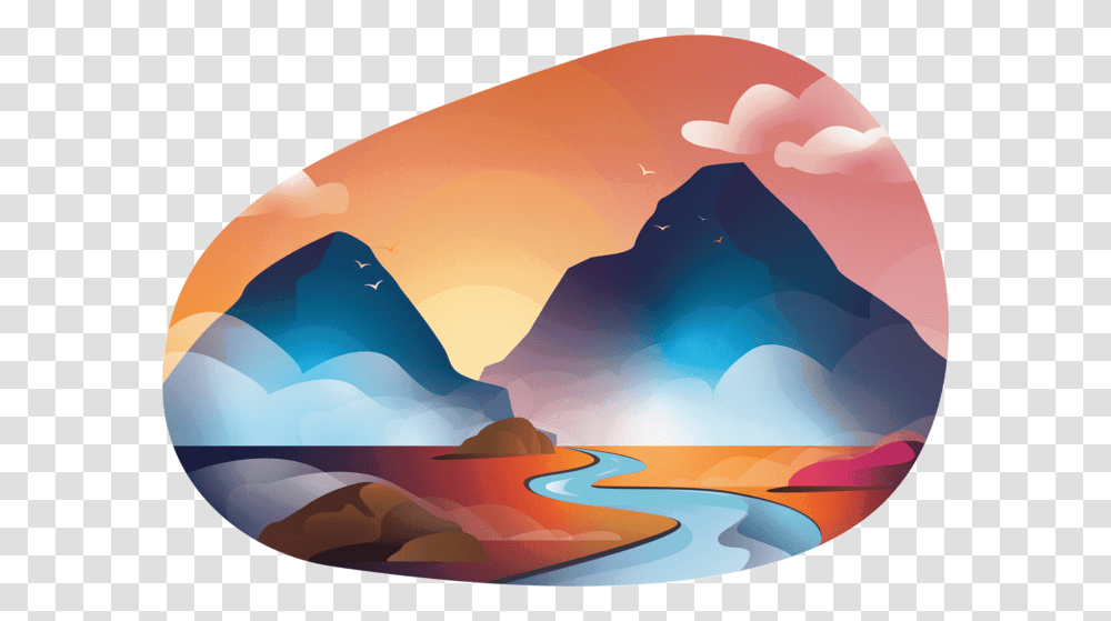 Mountains Gradient Color Gradient Design Opacity Texture Illustration, Nature, Outdoors, Peak, Mountain Range Transparent Png