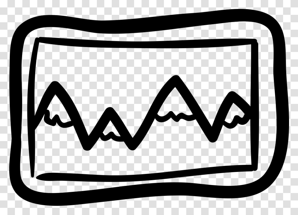 Mountains Picture Hand Drawn Rectangle Svg Icon Mountain Hand Drawn Silhouette Svg, Label, Stencil, Soil Transparent Png