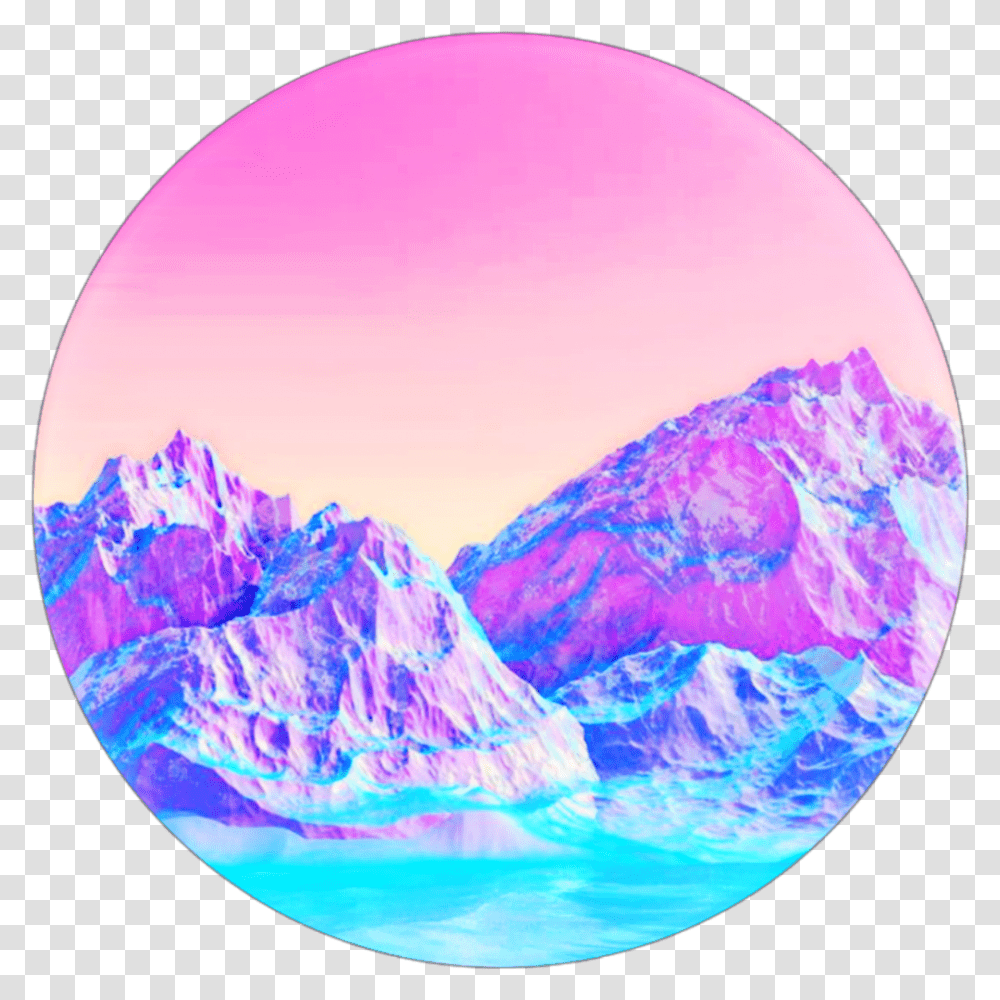 Mountains Vaporwave Download, Nature, Outdoors, Ice, Snow Transparent Png
