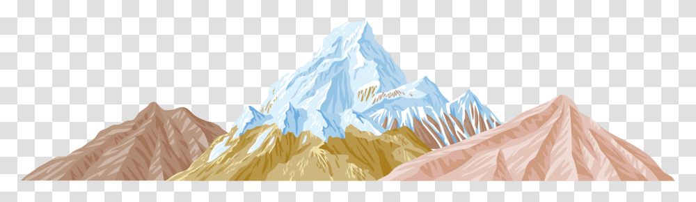 Mountains Vector, Nature, Outdoors, Mountain Range, Ice Transparent Png