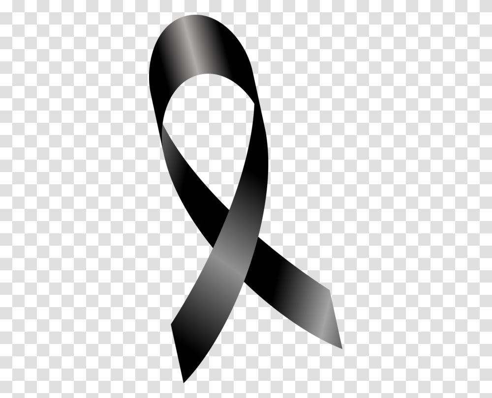 Mourning Awareness Ribbon Encapsulated Postscript Black Ribbon, Accessories, Accessory, Tie, Gray Transparent Png