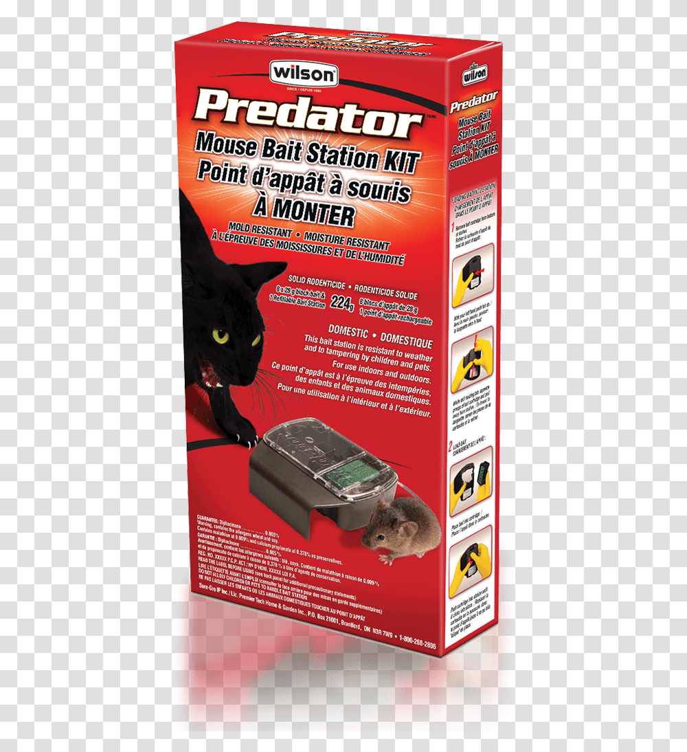 Mouse Bait Reusable Station Kit Domestic Short Haired Cat, Pet, Animal, Poster, Advertisement Transparent Png
