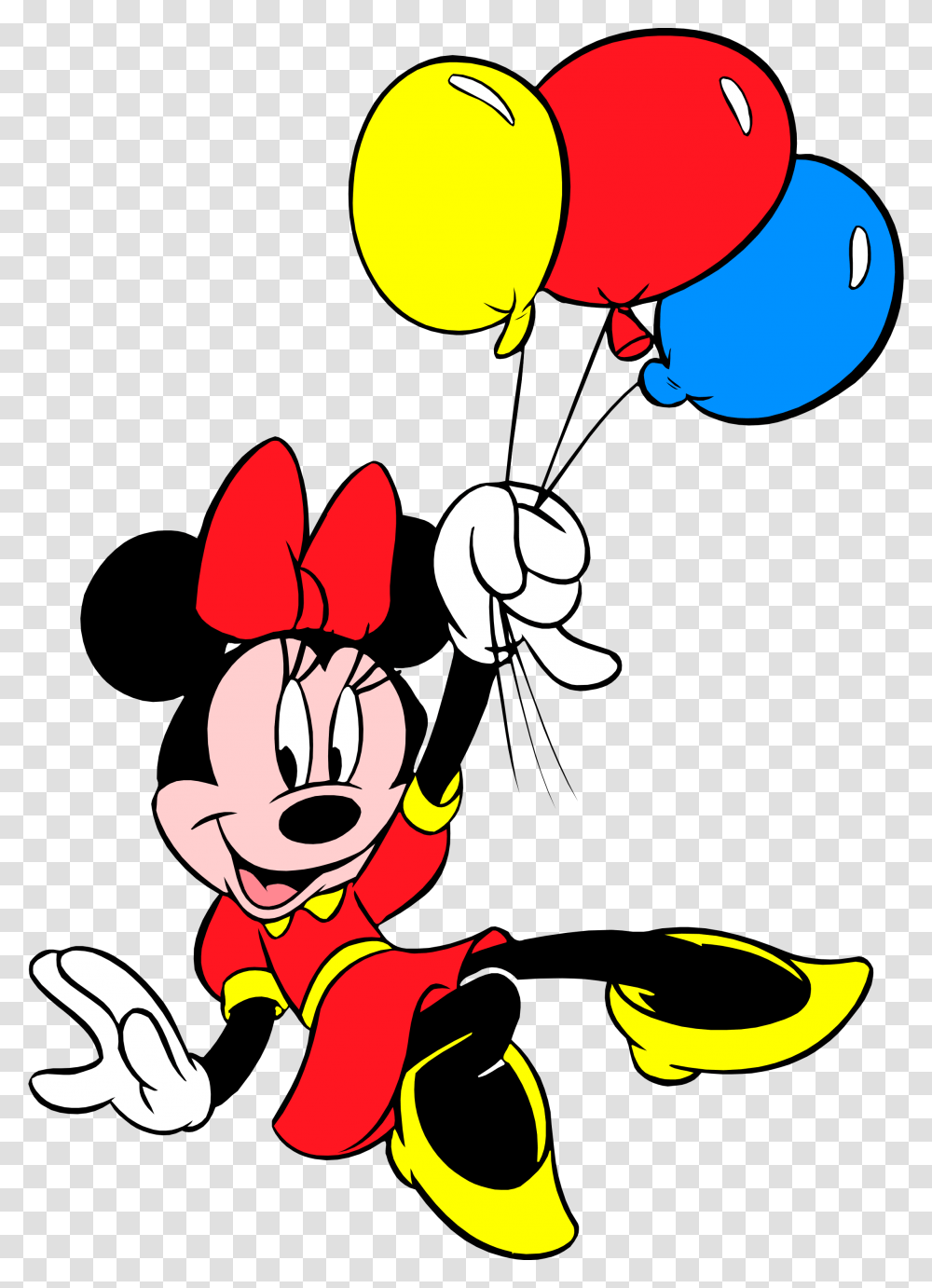 Mouse Mickey Clip Art Minnie Mouse With Balloons, Drawing Transparent Png