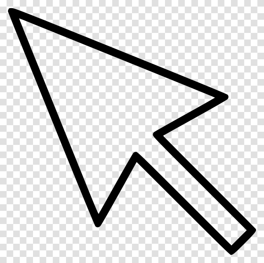 Mouse Mouse Pointer Black And White, Triangle, Bow, Star Symbol Transparent Png