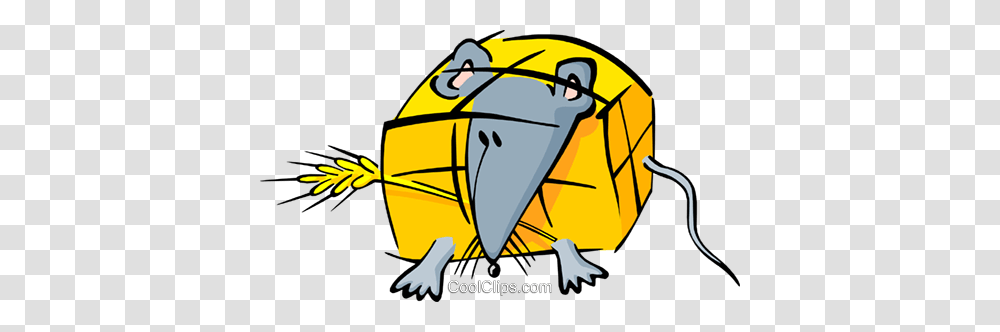 Mouse Tied Up In A Hay Bale Royalty Free Vector Clip Art, Vehicle, Transportation, Aircraft, Parachute Transparent Png