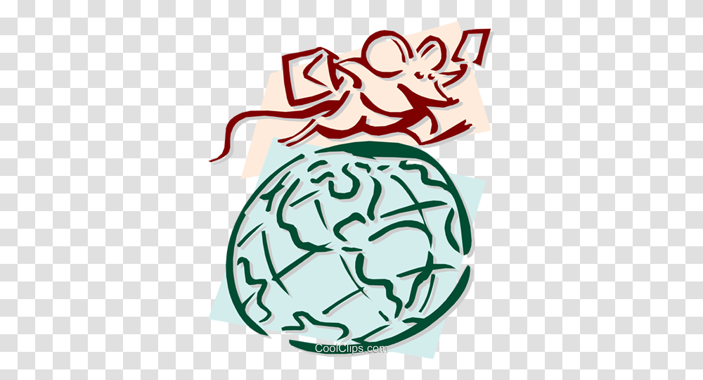 Mouse Traveling The World Concept Royalty Free Vector Clip Art, Recycling Symbol Transparent Png