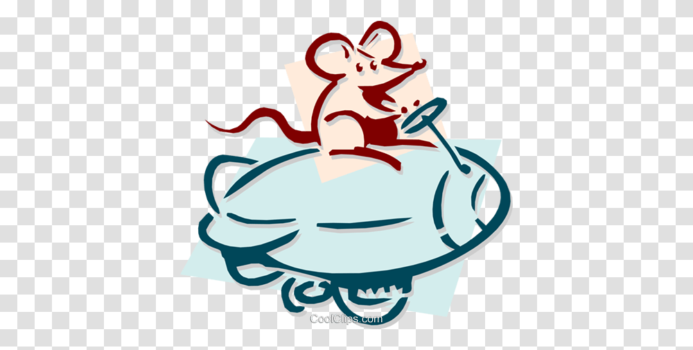 Mouse With A Blimp Concept Royalty Free Vector Clip Art, Logo, Animal, Vehicle Transparent Png