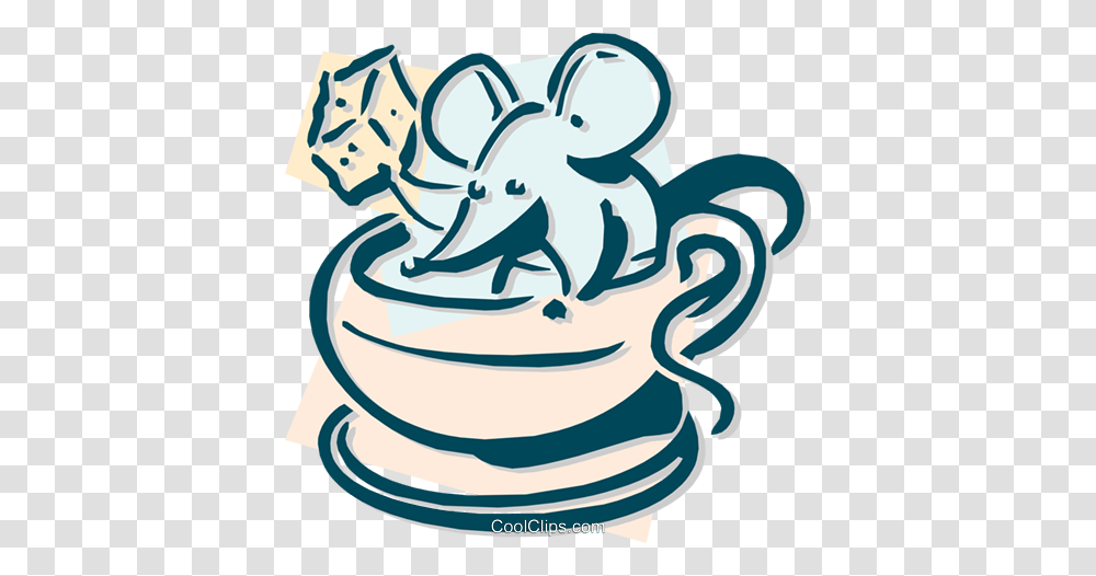 Mouse With A Coffee And Sugar Cube Royalty Free Vector Clip Art, Wildlife, Animal, Mammal, Aardvark Transparent Png