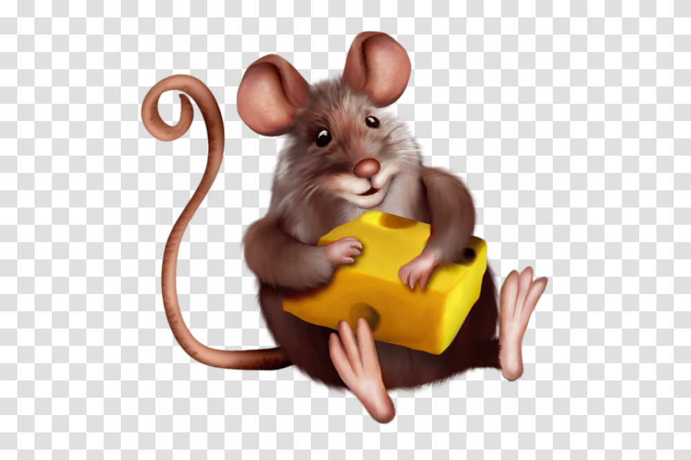 Mouse With Cheese Cartoon, Mammal, Animal, Pet, Hamster Transparent Png