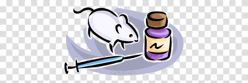 Mouse With Drugs Royalty Free Vector Clip Art Illustration, Animal, Mammal, Wildlife, Ink Bottle Transparent Png