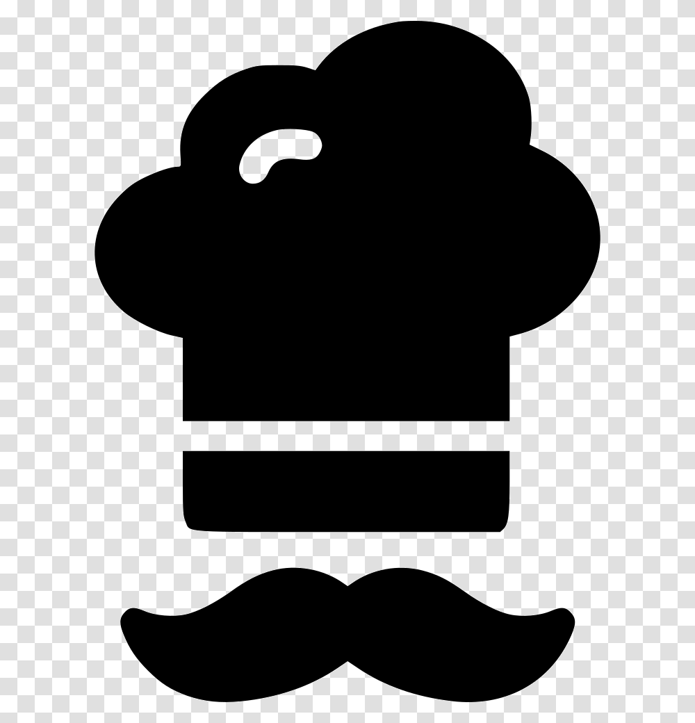 Moustache Chef Hat Chef Hat Black, Silhouette, Stencil, Baseball Cap Transparent Png