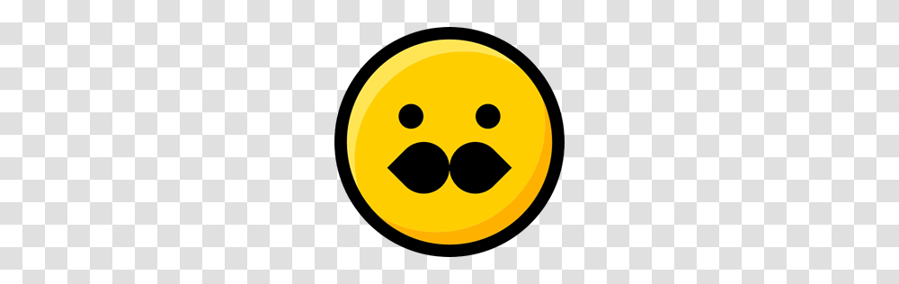 Moustache Interface Faces Feelings Emoji Smileys Emoticons, Pac Man Transparent Png
