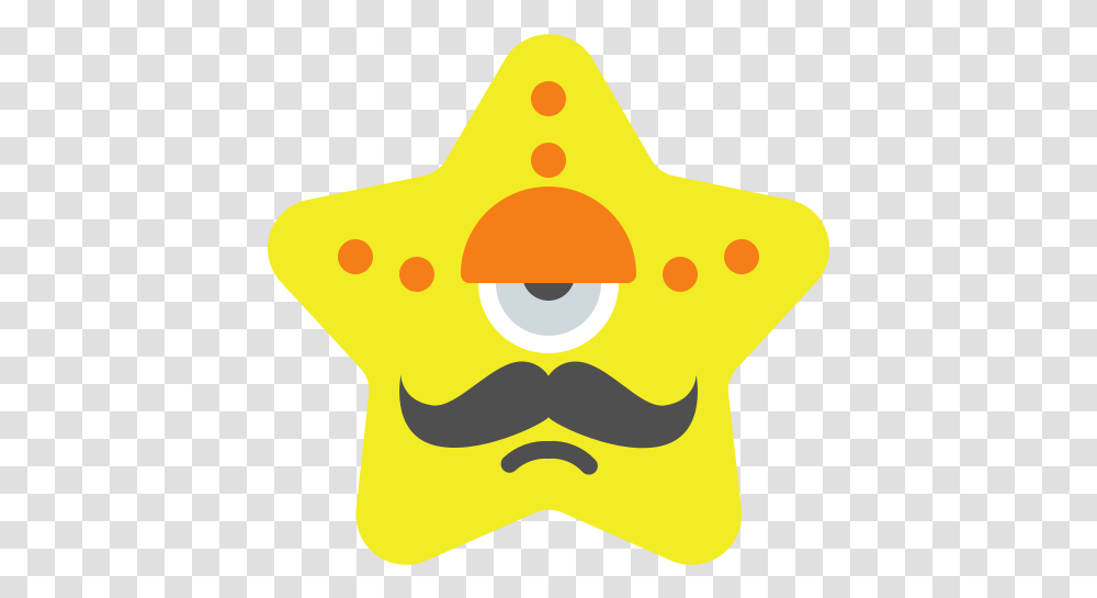 Moustache Star Emoji Free Icon Of Clip Art, Star Symbol, Outdoors Transparent Png
