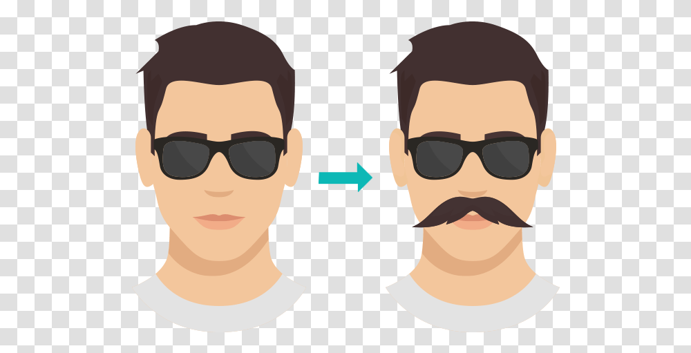 Moustache Transplant Turkey Facial Illustration, Sunglasses, Accessories, Accessory, Person Transparent Png