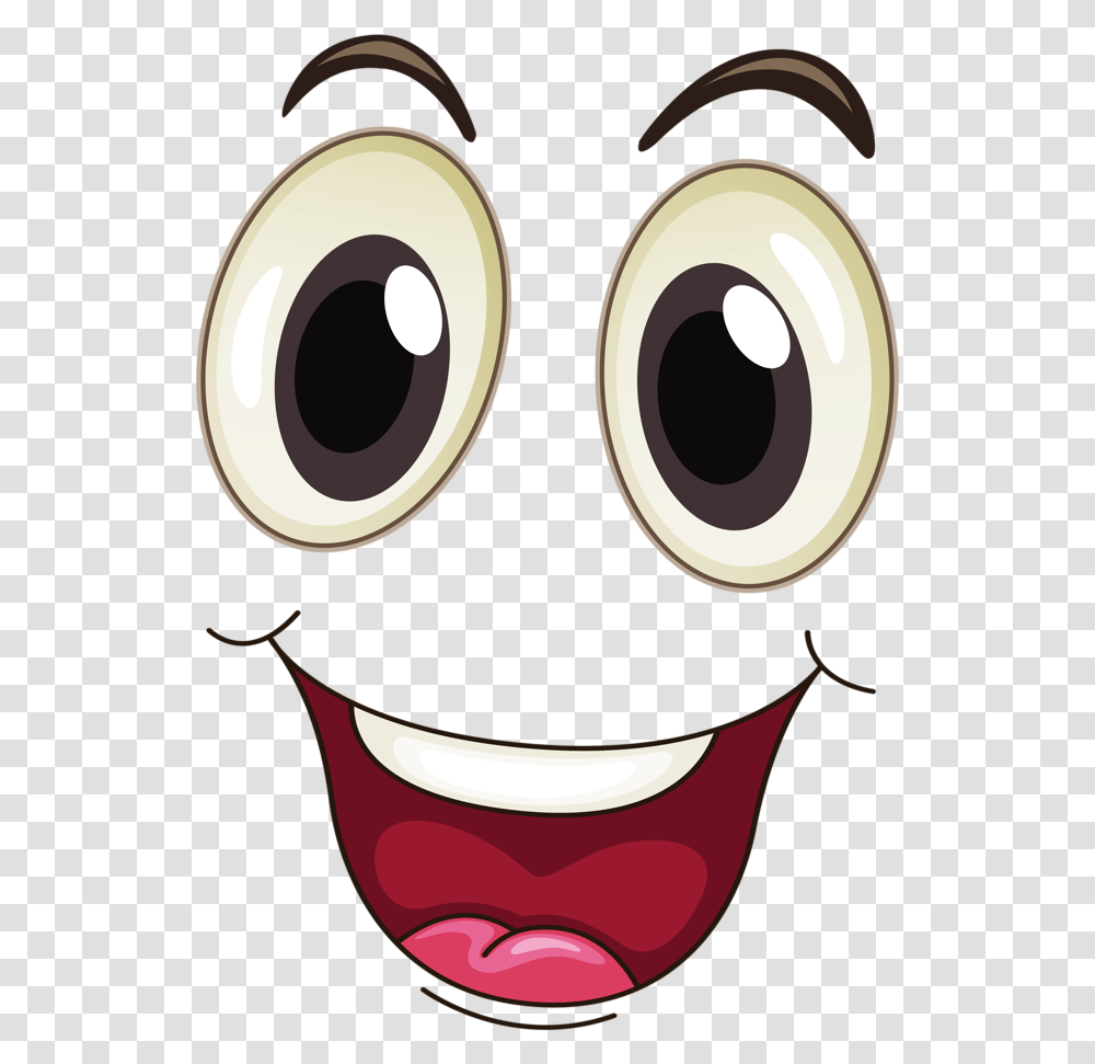 Mouth Happy Eye Cartoon Face Free Download Hd Clipart Cartoon Eyes And Mouth, Electronics, Binoculars, Speaker, Audio Speaker Transparent Png