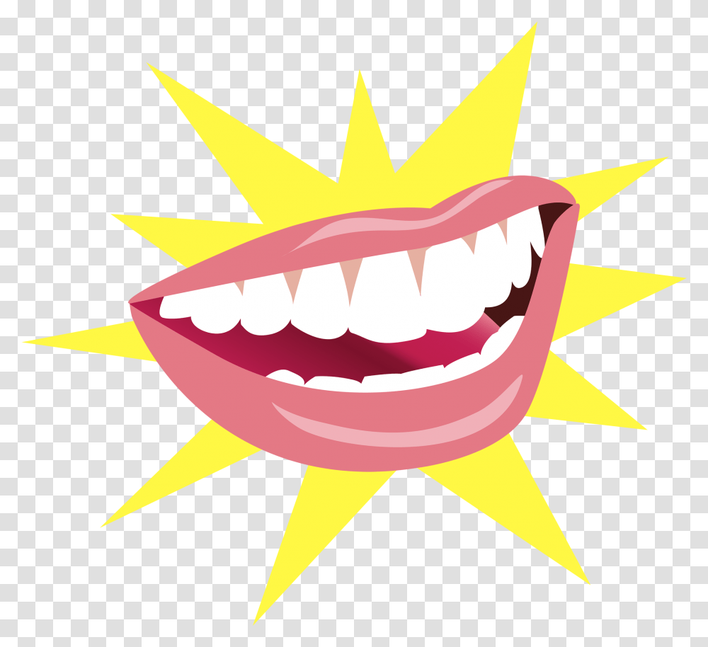 Mouth With Teeth Clipart, Star Symbol, Flag Transparent Png
