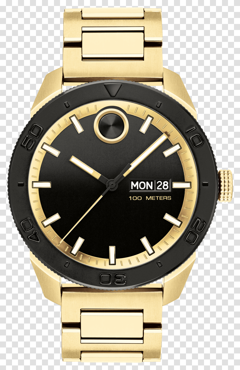 Movado Bold Sport Movado Bold Black Gold Watch Transparent Png