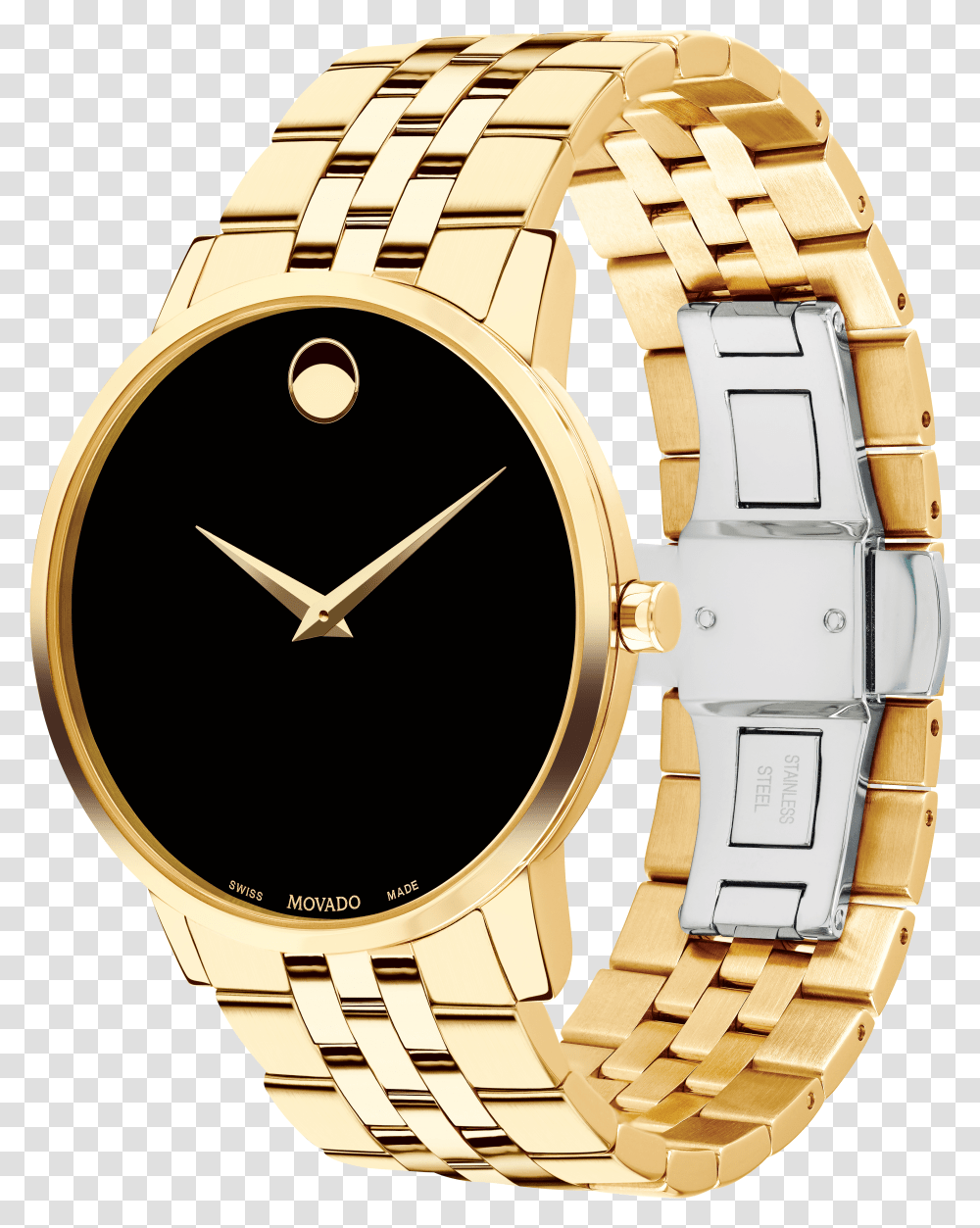 Movado Museum Classic Men's Gold Pvd Bracelet Watch With Transparent Png