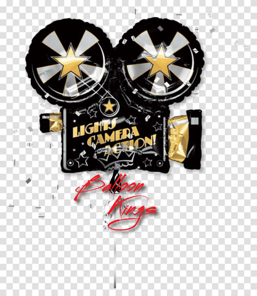 Movie Camera Hollywood Lights Camera Action, Logo, Trademark, Clock Tower Transparent Png