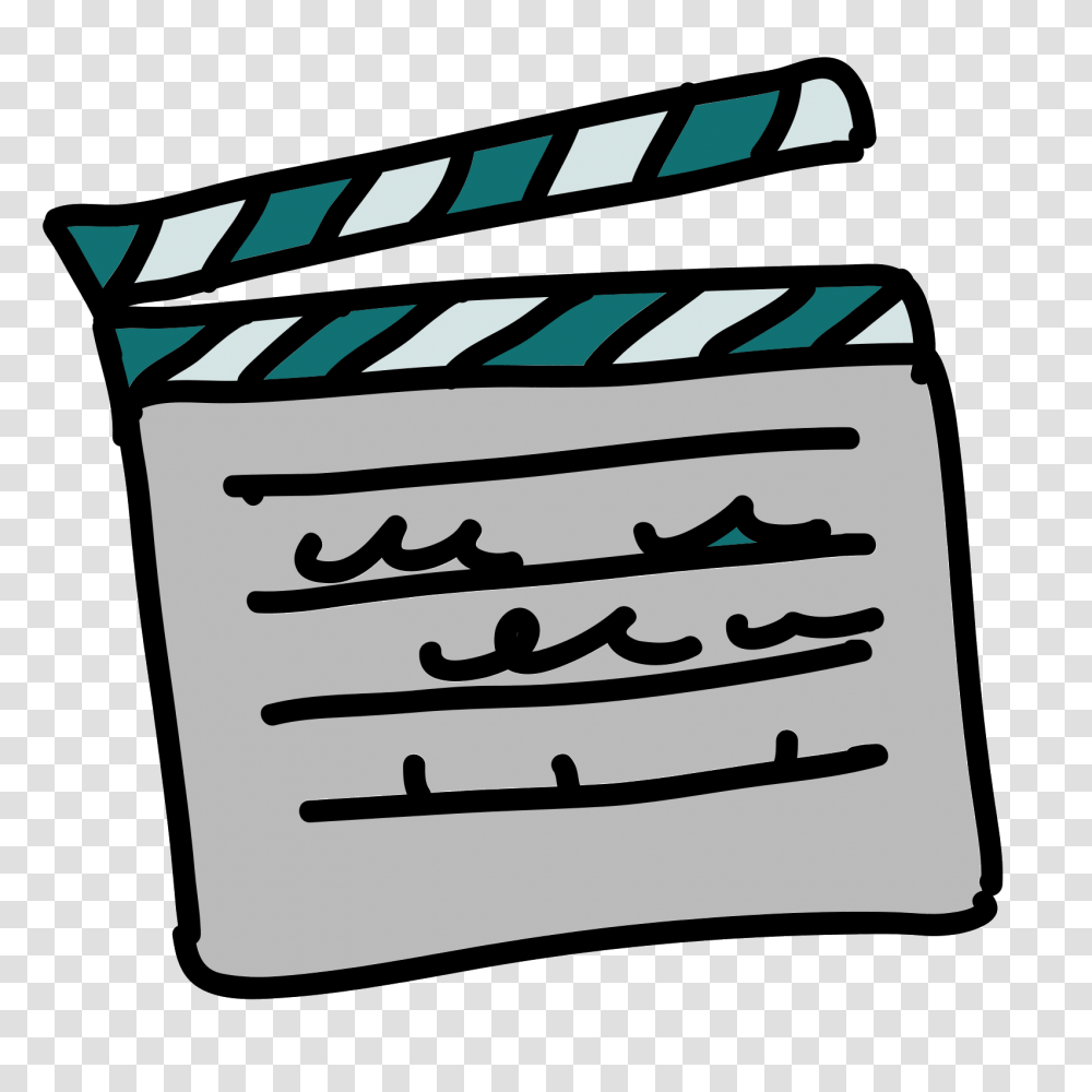 Movie Clapper Icon, Word, Handwriting, Paper Transparent Png