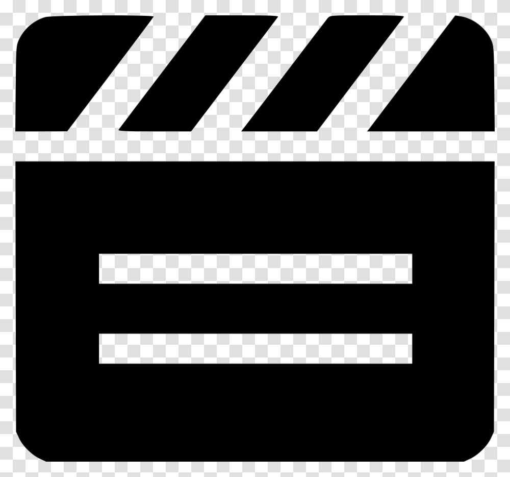 Movie Clapper Text Icon Free Download, Stencil, Electronics, Fence Transparent Png