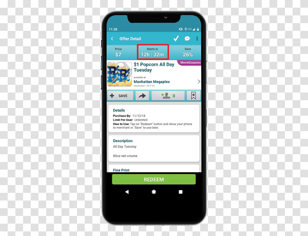 Movie Coupons Time Sensitive Offer Iphone, Mobile Phone, Electronics, Cell Phone Transparent Png