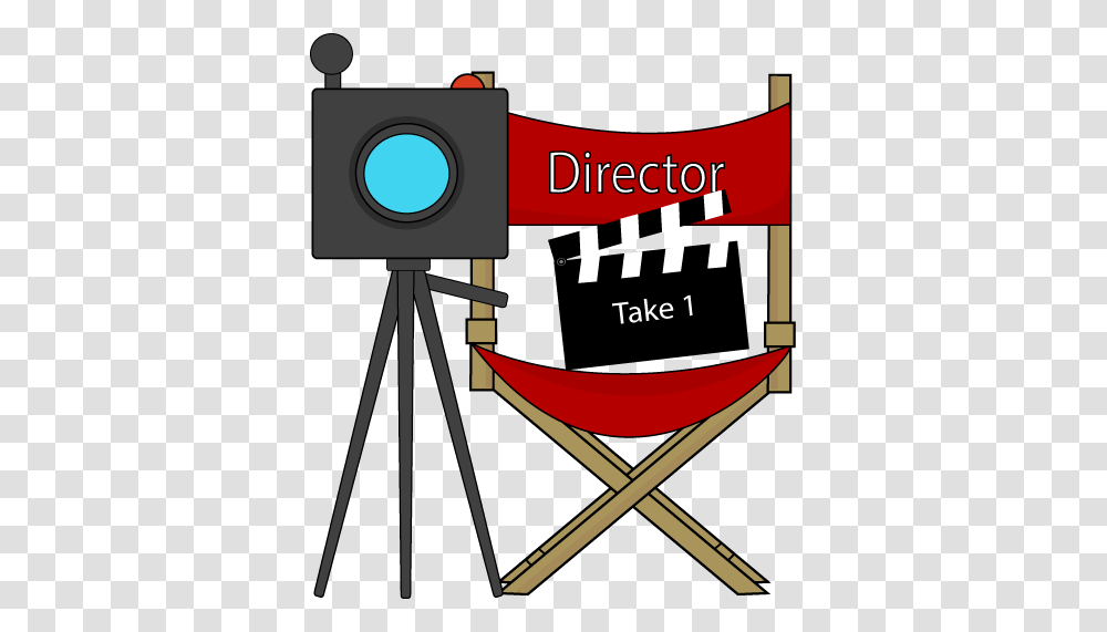 Movie Directors Chair And Camera Clip Art, Tripod, Electronics, Hand Transparent Png