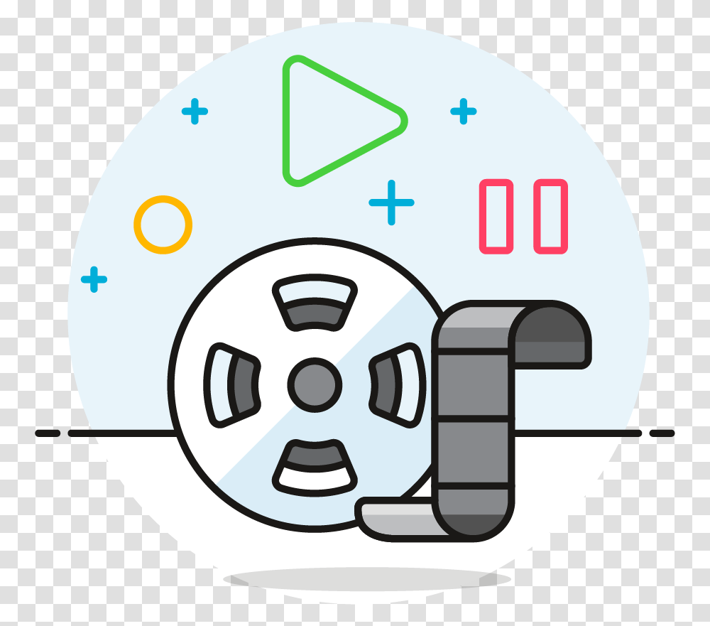 Movie Film Roll Circle, Soccer Ball, People, Adapter Transparent Png