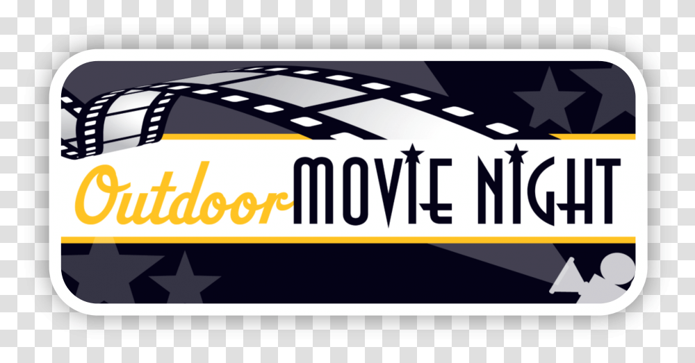 Movie Night Clip Art Outdoor Movie Night, Word, Label, Vehicle Transparent Png