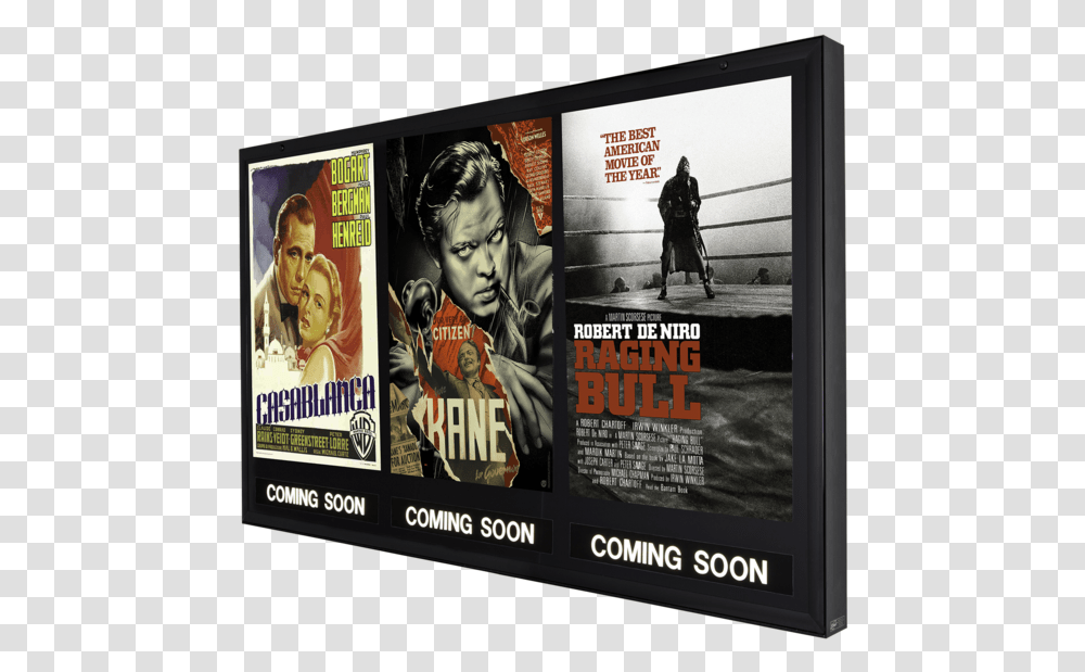 Movie Poster Case Non Illuminated, Person, Advertisement, Monitor, Screen Transparent Png